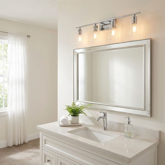 Lambert 4-Light Bathroom Vanity Light in Polished Chrome