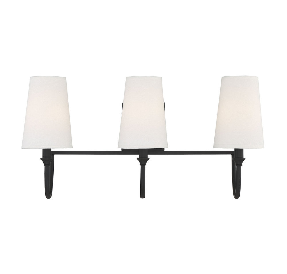 Savoy House Cameron 3-Light Bath Vanity Matte Black