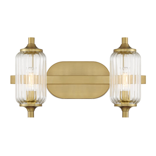 Savoy House Holton 2-Light Bathroom Vanity Light - Warm Brass