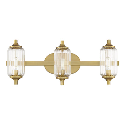 Holton 3-Light Bathroom Vanity Light in Warm Brass