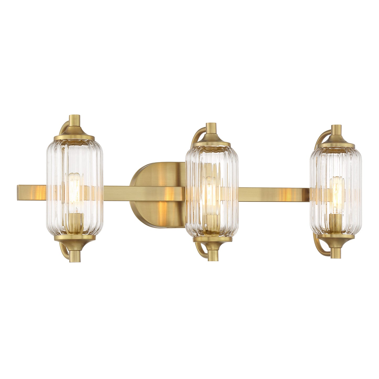 Holton 3-Light Bathroom Vanity Light in Warm Brass