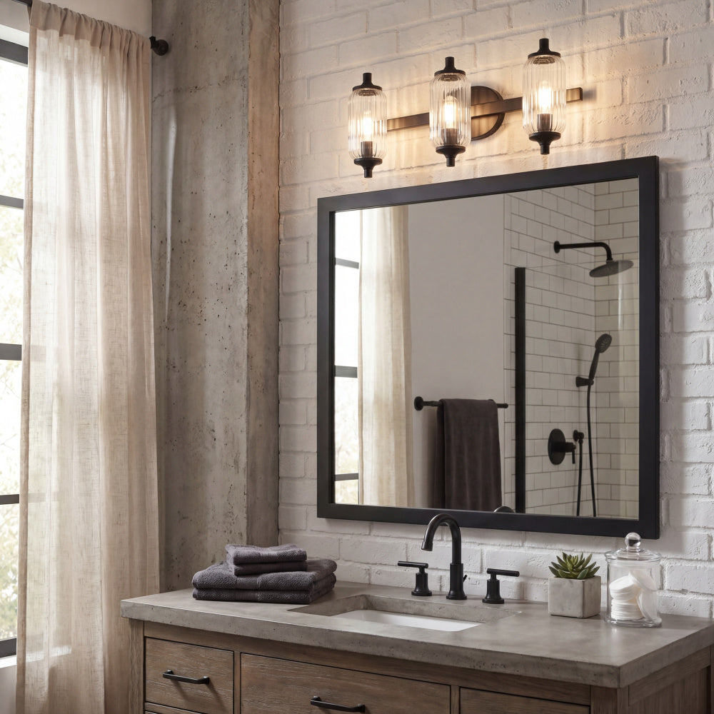 Savoy House Holton 3-Light Bathroom Vanity Light - Matte Black
