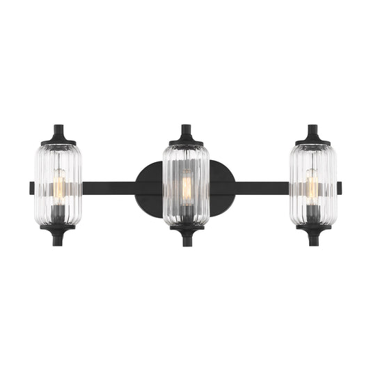 Savoy House Holton 3-Light Bathroom Vanity Light - Matte Black