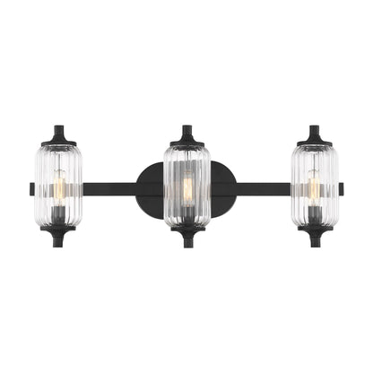Holton 3-Light Bathroom Vanity Light Matte Black