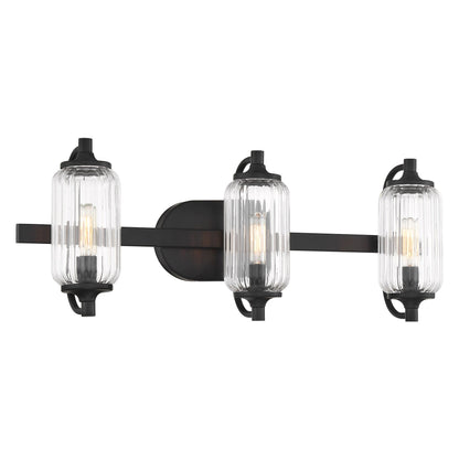 Holton 3-Light Bathroom Vanity Light Matte Black
