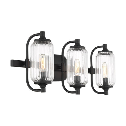 Holton 3-Light Bathroom Vanity Light Matte Black