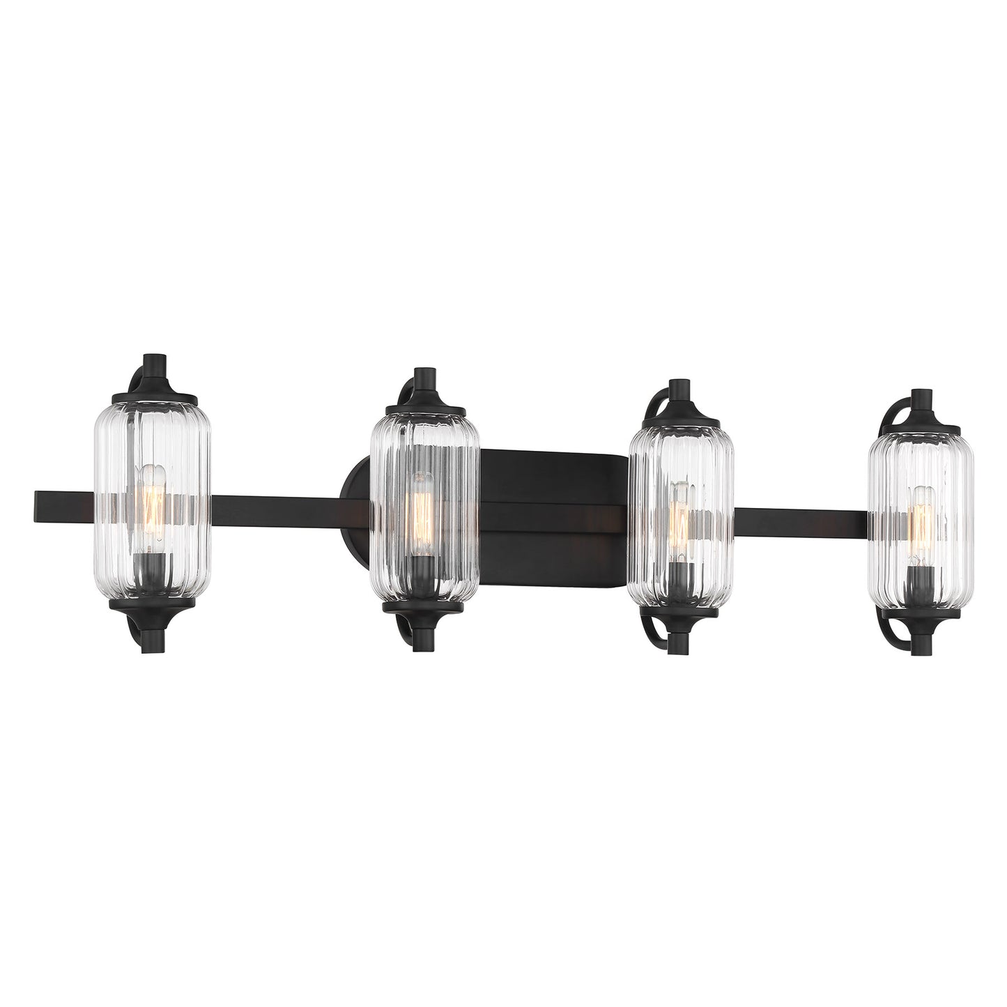 Holton 4-Light Bathroom Vanity Light in Matte Black