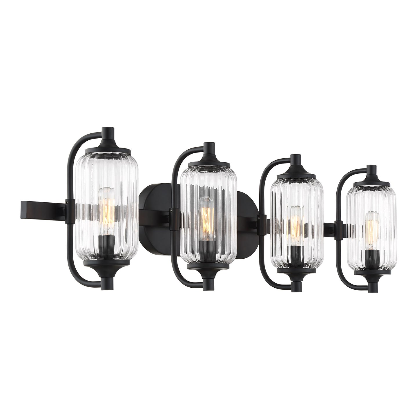 Holton 4-Light Bathroom Vanity Light in Matte Black