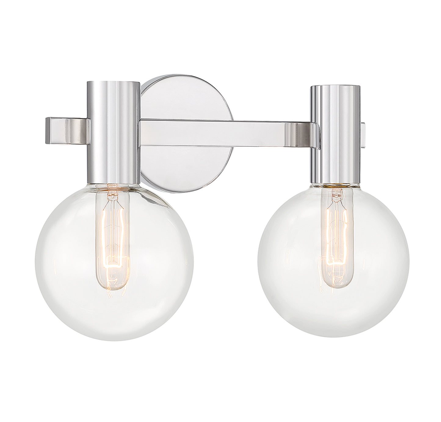 Wright 2-Light Bathroom Vanity Light in Chrome