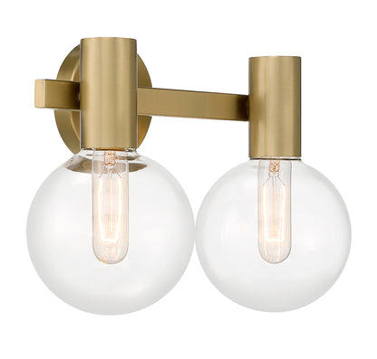 Wright 2-Light Bathroom Vanity Light in Chrome
