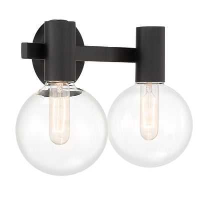 Wright 2-Light Bathroom Vanity Light in Chrome