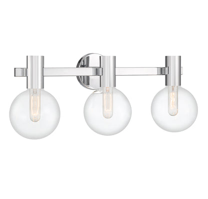 Wright 3-Light Bathroom Vanity Light in Chrome