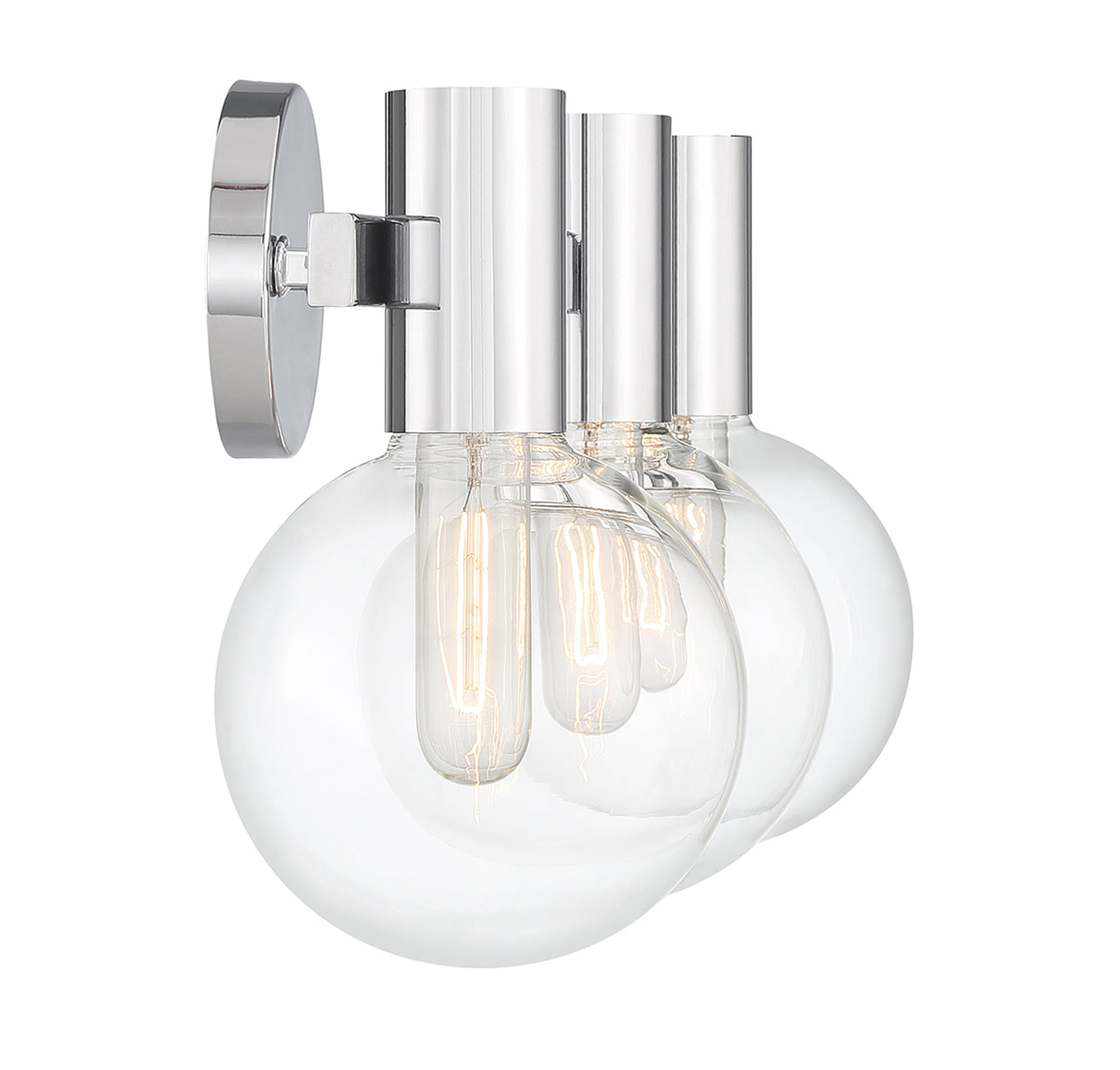 Wright 3-Light Bathroom Vanity Light in Chrome