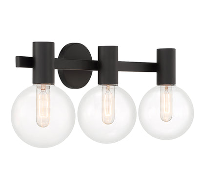 Wright 3-Light Bathroom Vanity Light in Chrome