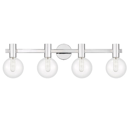 Wright 4-Light Bathroom Vanity Light in Chrome