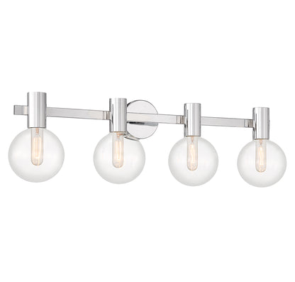 Wright 4-Light Bathroom Vanity Light in Chrome