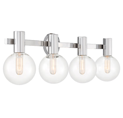 Wright 4-Light Bathroom Vanity Light in Chrome