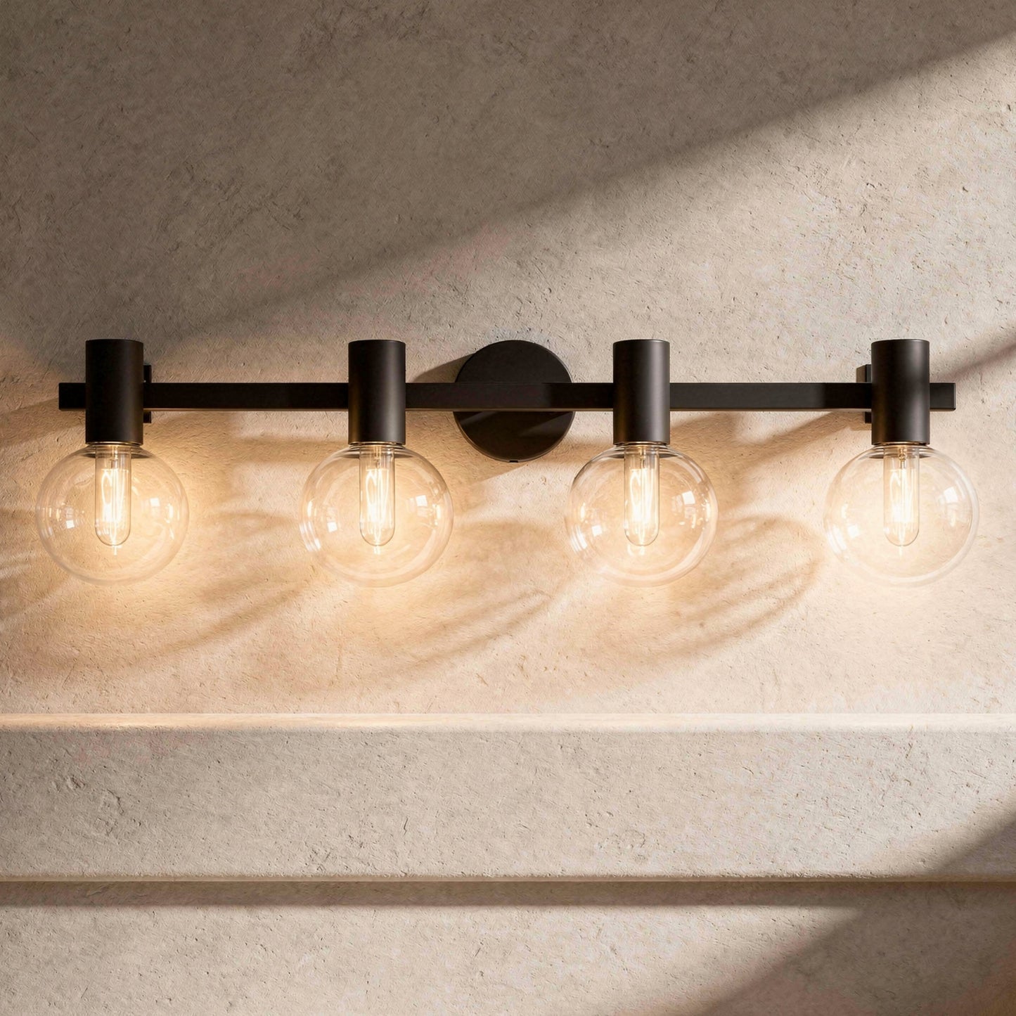 Wright 4-Light Bathroom Vanity Light in Chrome