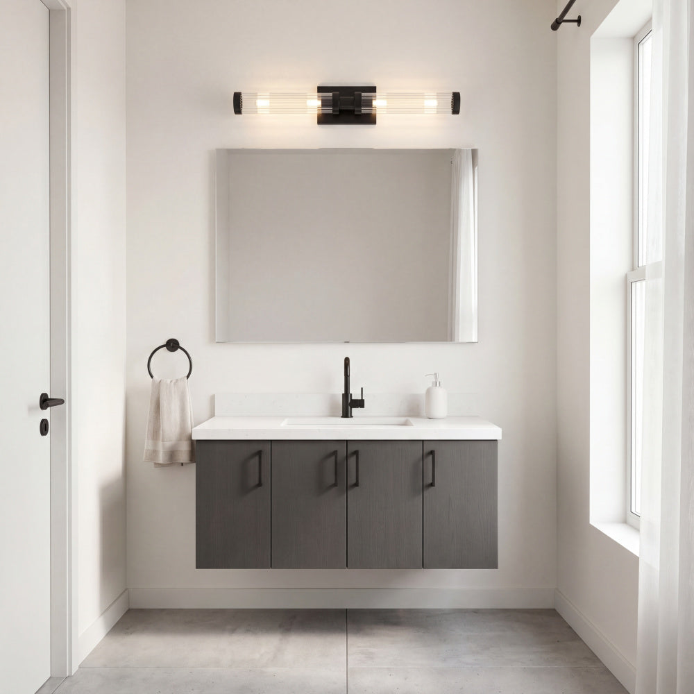 Savoy House Beale LED Bathroom Vanity Light, 28" - Black Lustre