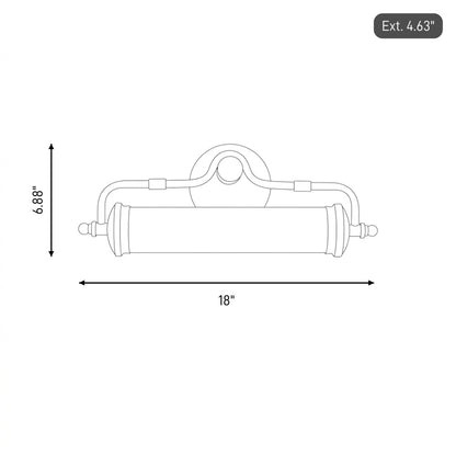 keller 18 led bathroom vanity light in 8 3309 18 128