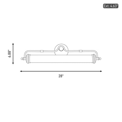 keller 28 led bathroom vanity light in 8 3309 28 128