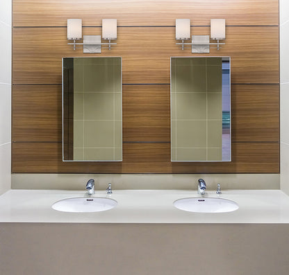 Colton Bath Vanity Light, 2-Light, Satin Nickel, Glass Shade, 13.5"W, Savoy House (8-338-2-SN 1JWDA)
