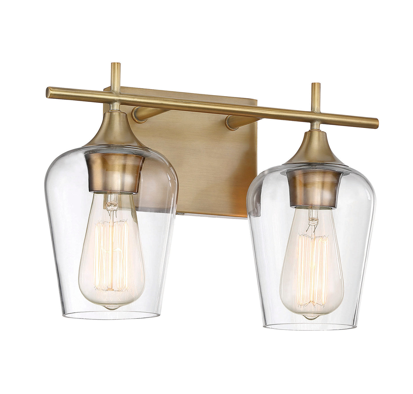 Octave 2-Light Bathroom Vanity Light in Polished Chrome