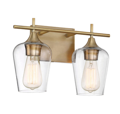 Octave 2-Light Bathroom Vanity Light in Polished Chrome