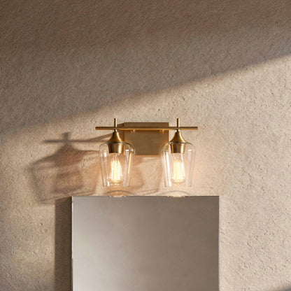 Octave 2-Light Bathroom Vanity Light in Polished Chrome