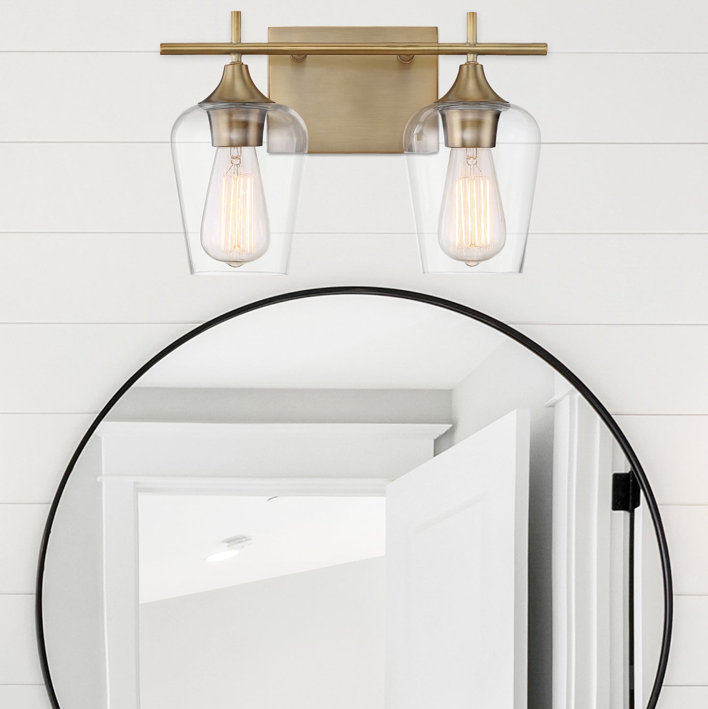Octave 2-Light Bathroom Vanity Light in Polished Chrome