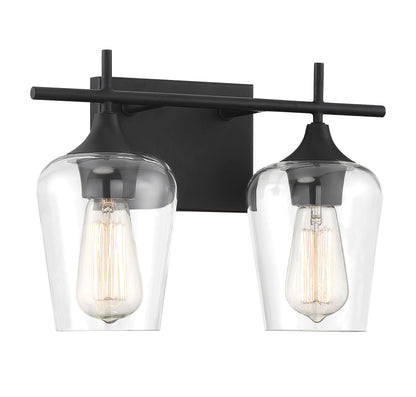 Octave 2-Light Bathroom Vanity Light in Polished Chrome