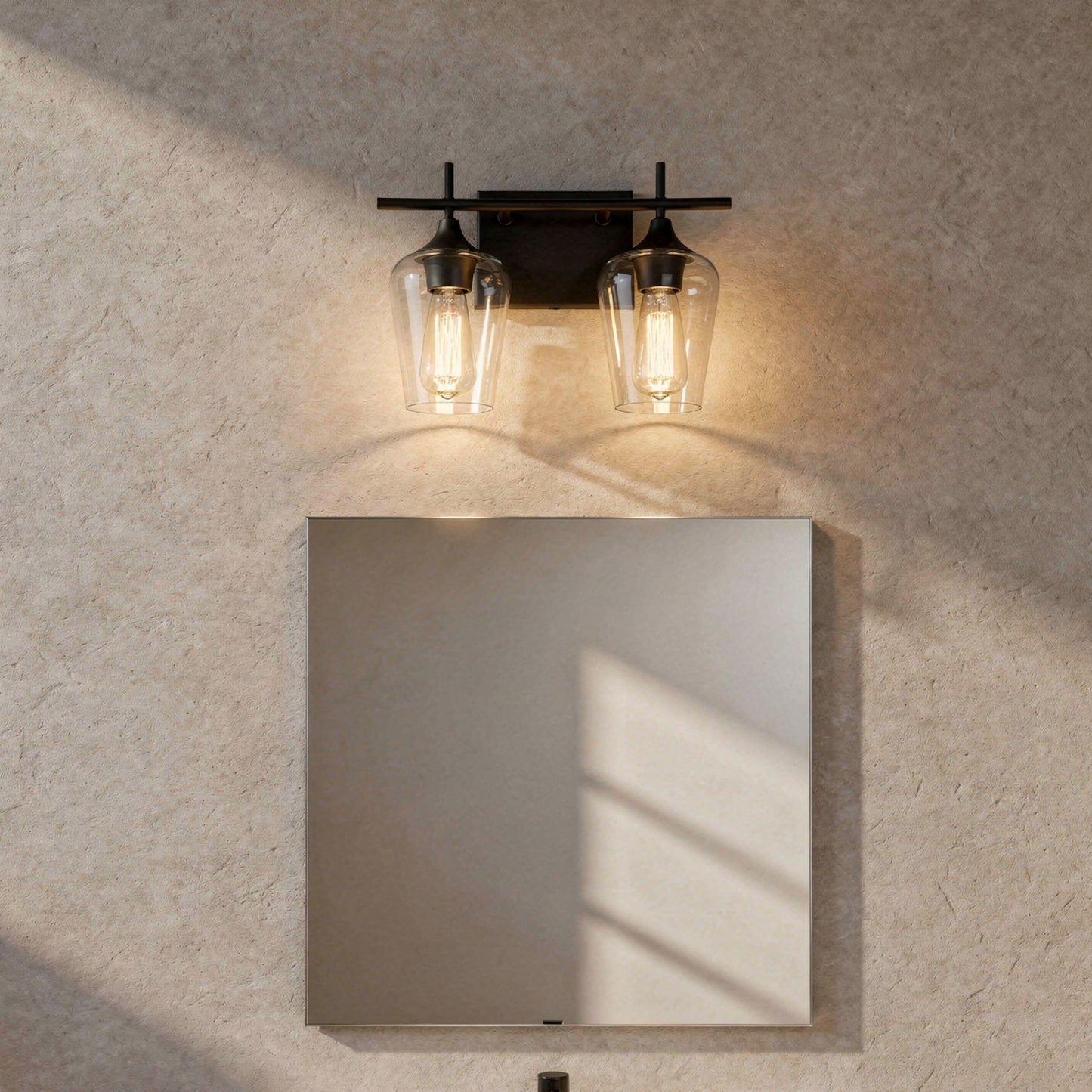 Octave 2-Light Bathroom Vanity Light in Polished Chrome
