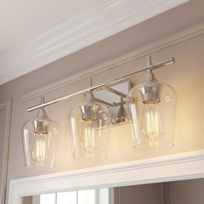 Octave 3-Light Bathroom Vanity Light in Polished Chrome