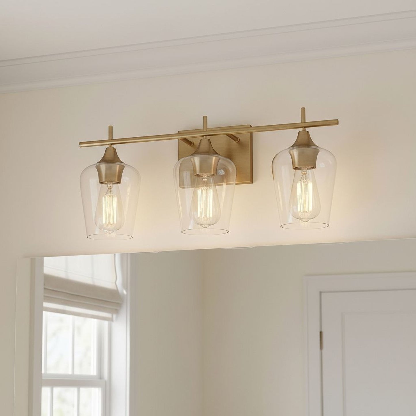 Octave 3-Light Bathroom Vanity Light in Polished Chrome