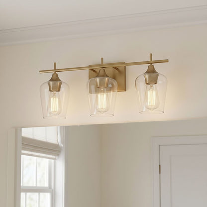 Octave 3-Light Bathroom Vanity Light in Polished Chrome