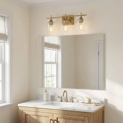 Octave 3-Light Bathroom Vanity Light in Polished Chrome