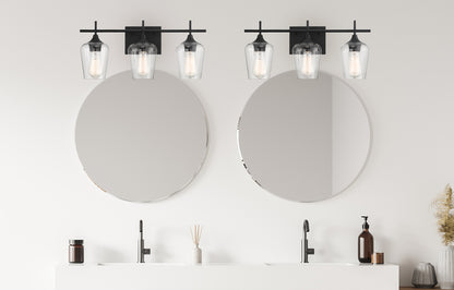 Octave 3-Light Bathroom Vanity Light in Polished Chrome