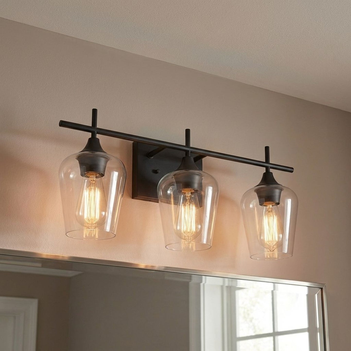 Octave 3-Light Bathroom Vanity Light in Polished Chrome