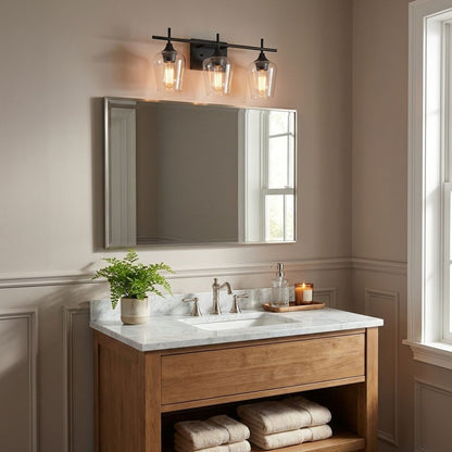 Octave 3-Light Bathroom Vanity Light in Polished Chrome