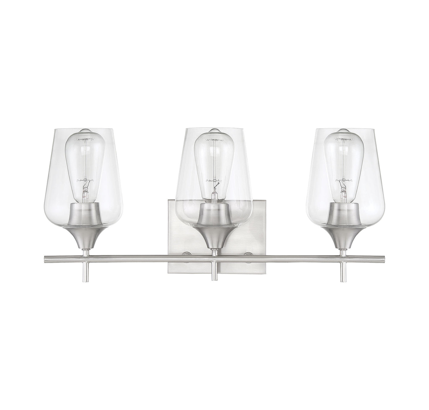 Octave 3-Light Bathroom Vanity Light in Polished Chrome