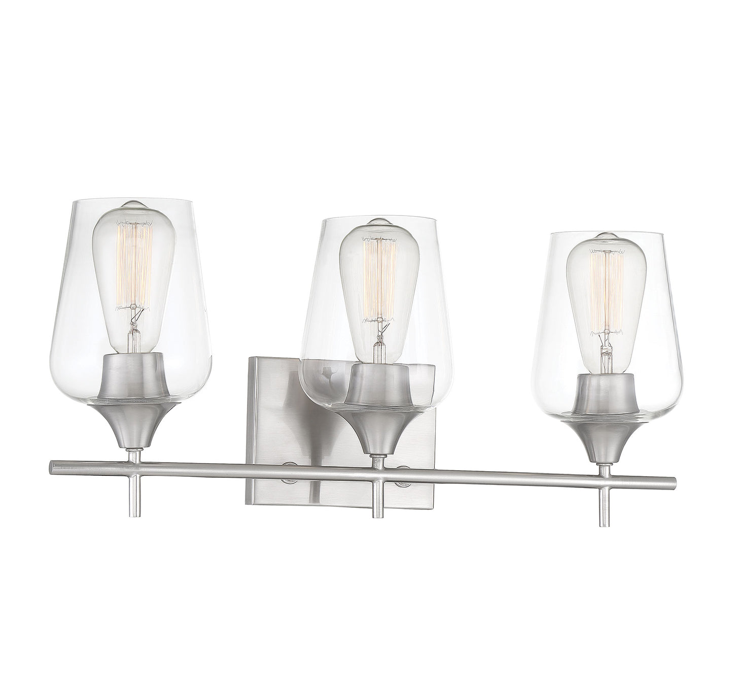 Octave 3-Light Bathroom Vanity Light in Polished Chrome