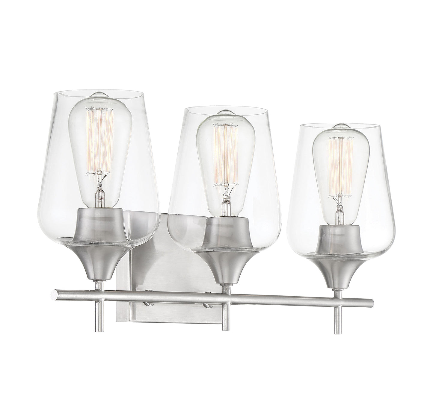 Octave 3-Light Bathroom Vanity Light in Polished Chrome
