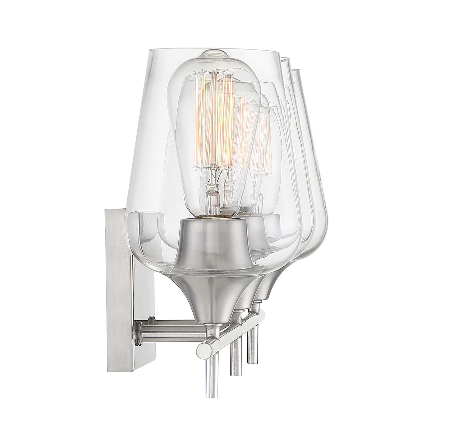 Octave 3-Light Bathroom Vanity Light in Polished Chrome