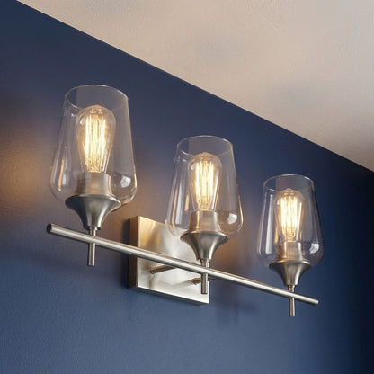 Octave 3-Light Bathroom Vanity Light in Polished Chrome
