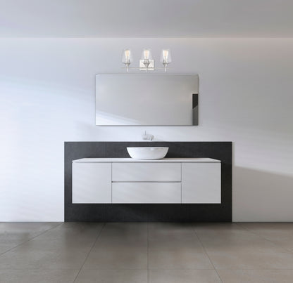 Octave 3-Light Bathroom Vanity Light in Polished Chrome