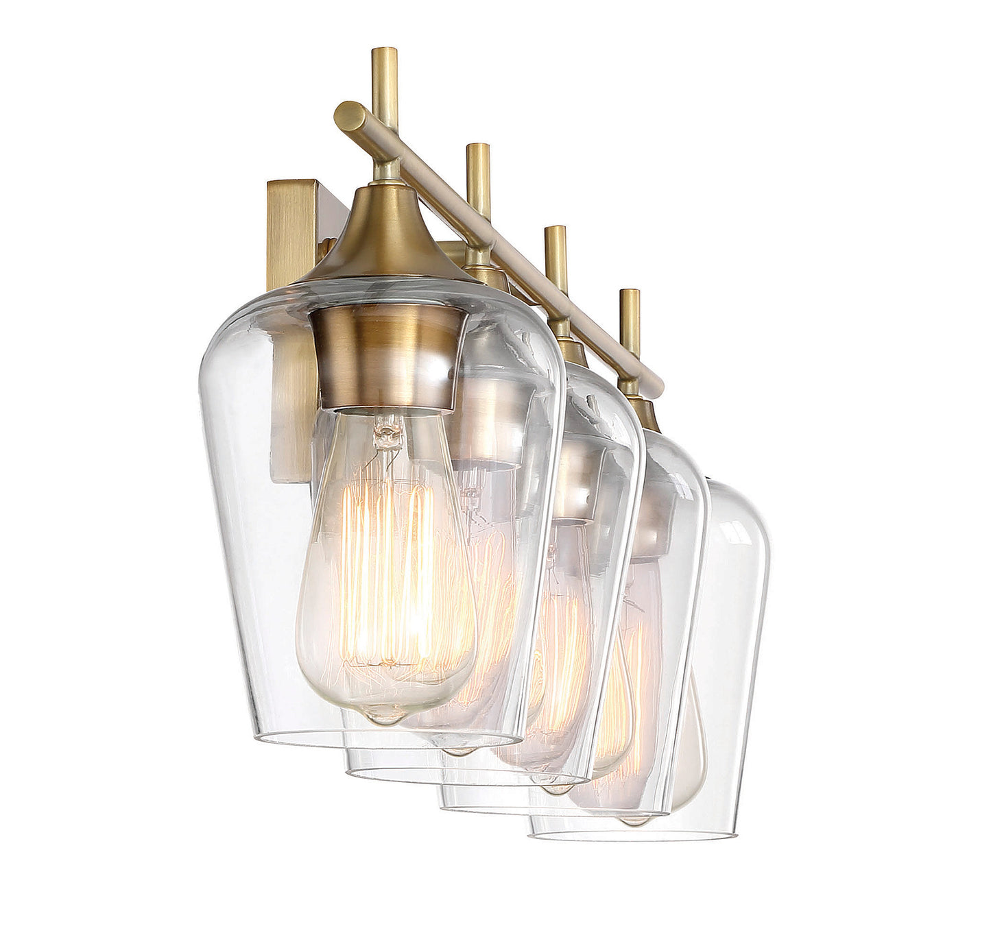 Octave 4-Light Bathroom Vanity Light in Polished Chrome