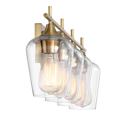 Octave 4-Light Bathroom Vanity Light in Polished Chrome