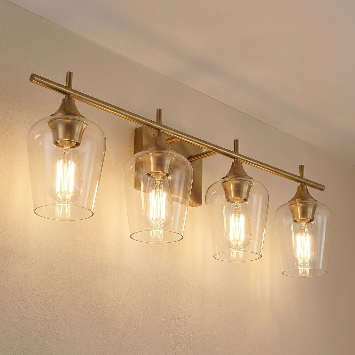 Octave 4-Light Bathroom Vanity Light in Polished Chrome