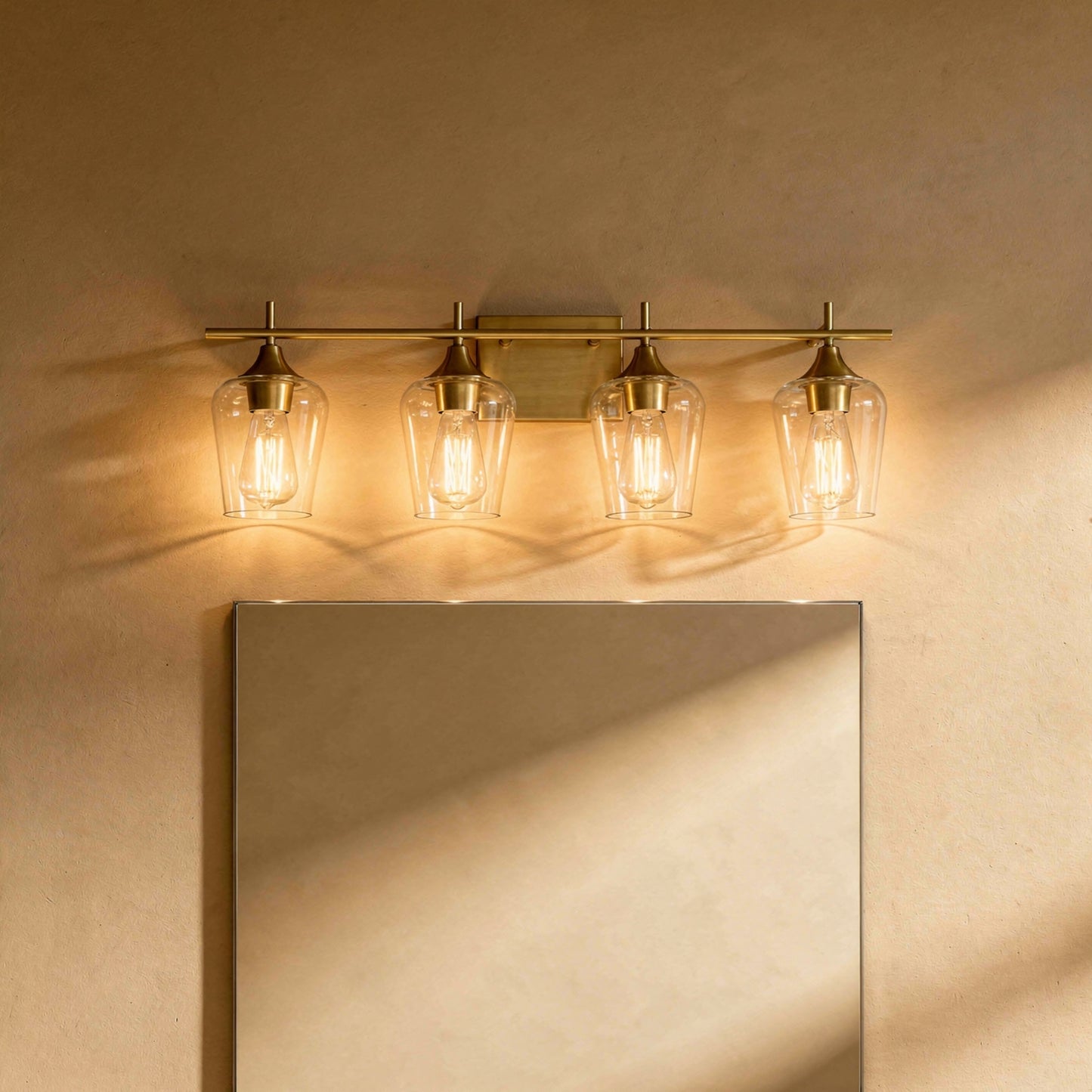 Octave 4-Light Bathroom Vanity Light in Polished Chrome