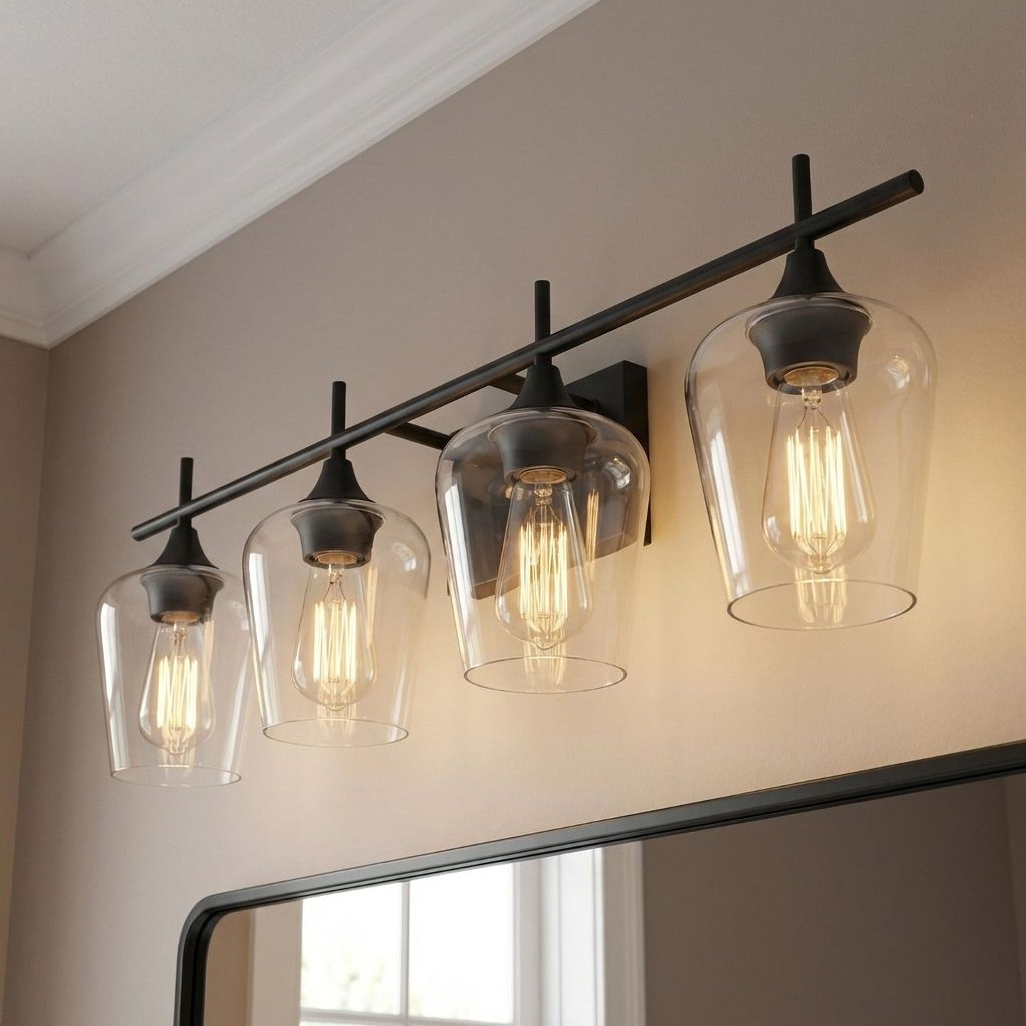 Octave 4-Light Bathroom Vanity Light in Polished Chrome